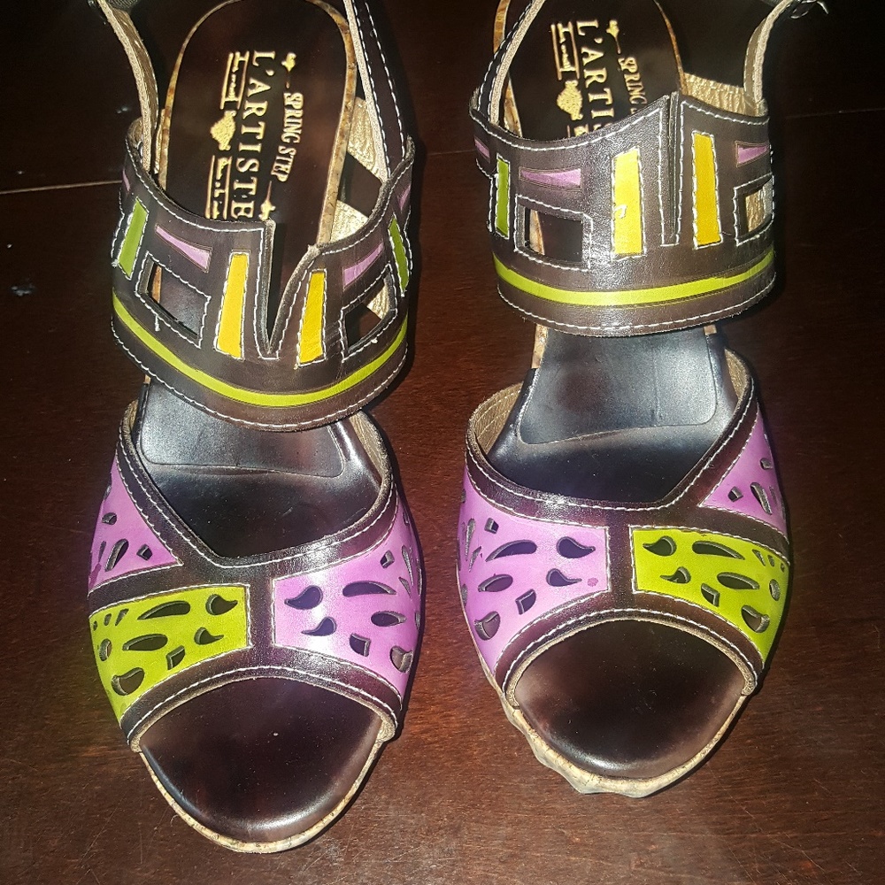 Muti Colored Sandal Heels